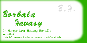 borbala havasy business card