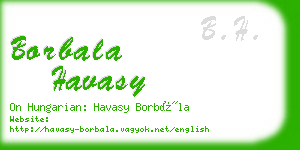 borbala havasy business card